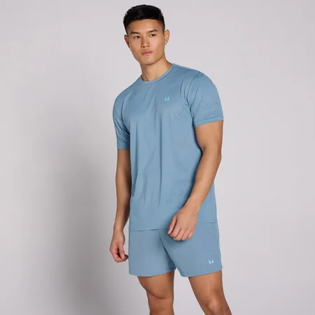T-shirt grafica MP Active Training Pillar uomo - Blu nebbia