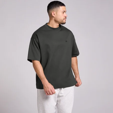 T-shirt oversize in cotone MP uomo - Nero slavato