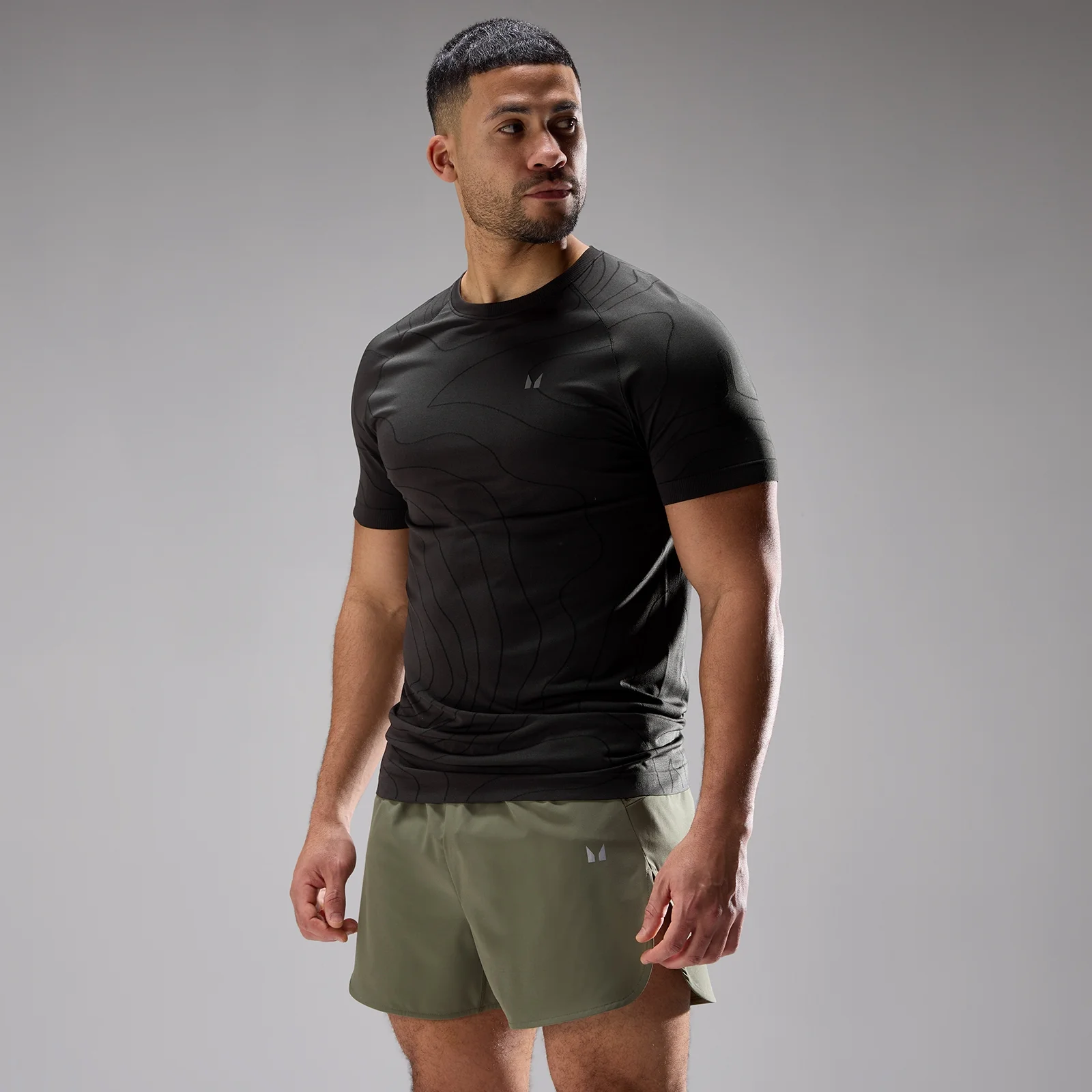 T-shirt senza cuciture MP Velocity Ultra uomo - Nero slavato - XXL Immagine 1