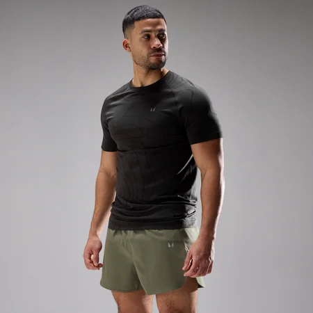 T-shirt senza cuciture MP Velocity Ultra uomo - Nero slavato