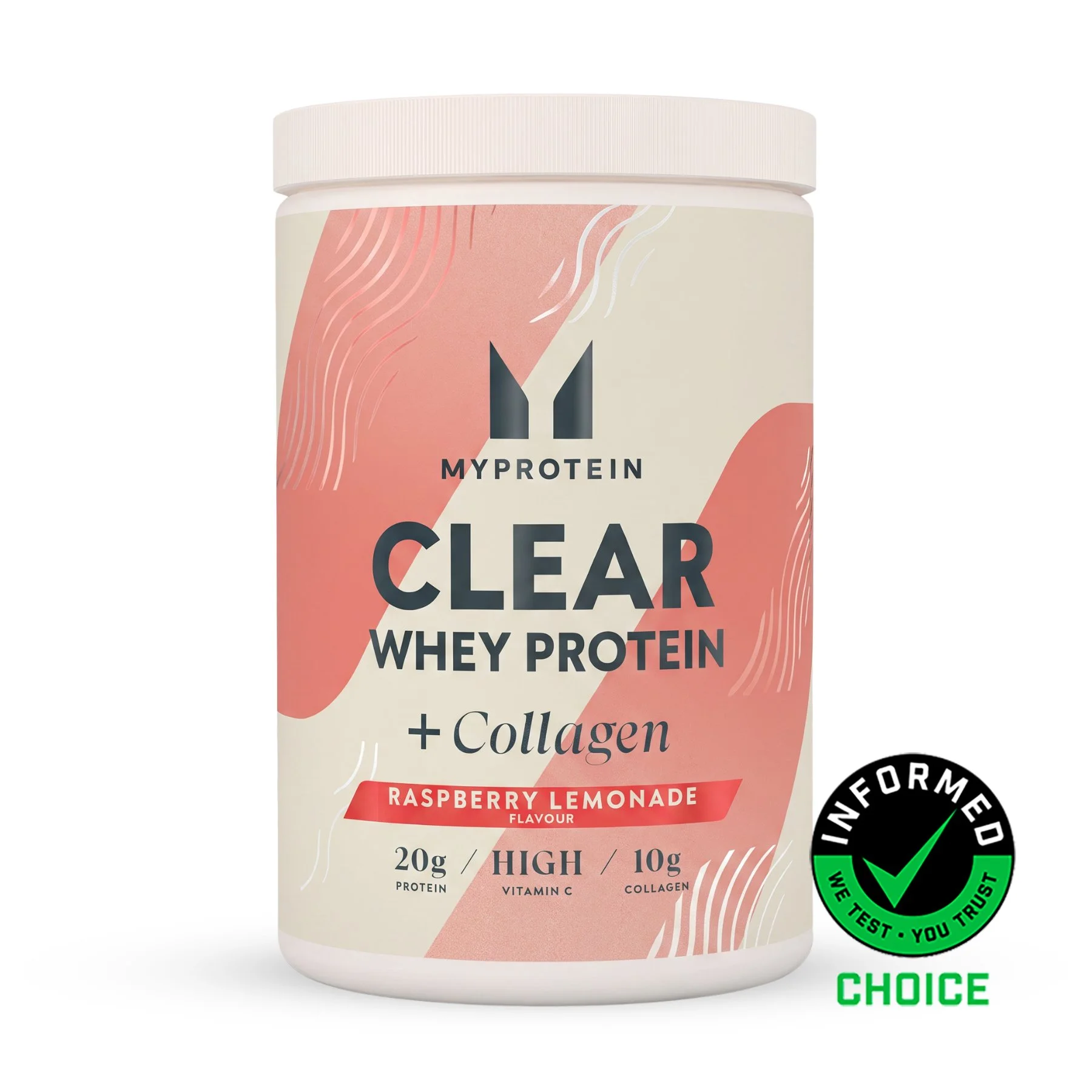 Clear Protein | Whey & Collagen - 500g - 20porzioni - Limonata al lampone Immagine 1