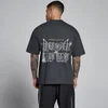T-shirt oversize in cotone MP uomo con grafica Lift slavata - Grigio scuro