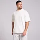 T-shirt oversize in cotone lavato MP uomo - Bianco vintage