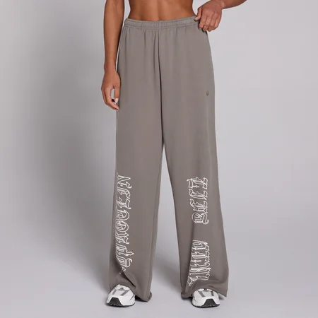 Joggers MP donna Lift graphic lifestyle a gamba dritta - Tartufo scuro