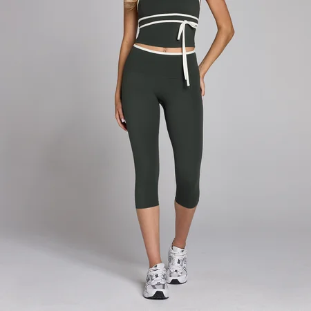 Leggings capri MP donna Tempo a contrasto - Nero slavato