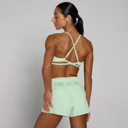 Reggiseno sportivo MP Tempo con spalline incrociate regolabili donna - Verde lime