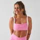 Reggiseno sportivo MP donna X Tatiana con schiena intrecciata a contrasto - Rosa confetto