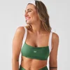 Reggiseno sportivo MP donna X Tatiana a contrasto con schiena intrecciata - Verde palma