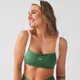Reggiseno sportivo MP donna X Tatiana a contrasto con schiena intrecciata - Verde palma