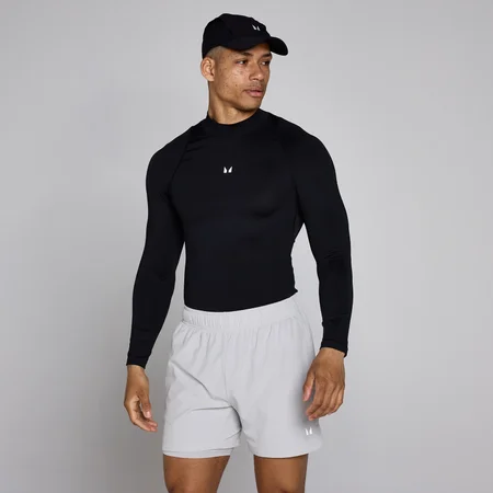 Maglia termica a maniche lunghe MP uomo Training con collo alto - Nero