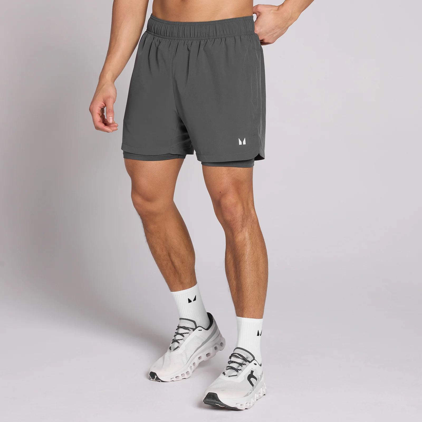 MP Men's 5" 2-in-1 Training Shorts - Dark Grey - XS Immagine 1