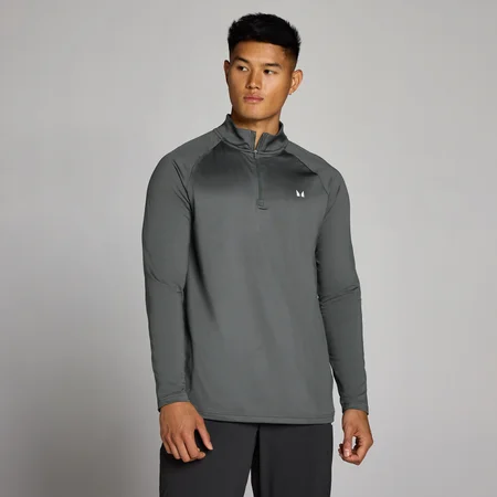 Maglia con zip 1/4 MP uomo training - Grigio scuro