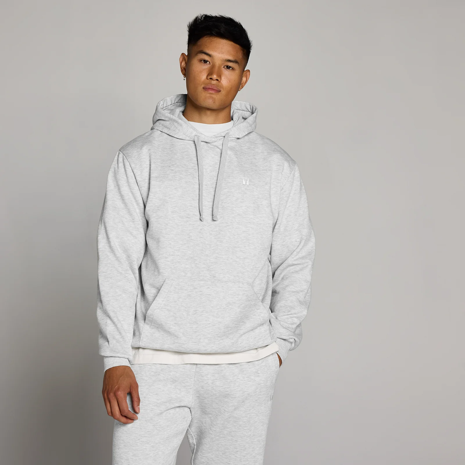 Felpa con cappuccio MP uomo rest day - Grigio melange chiaro - XXL Immagine 1