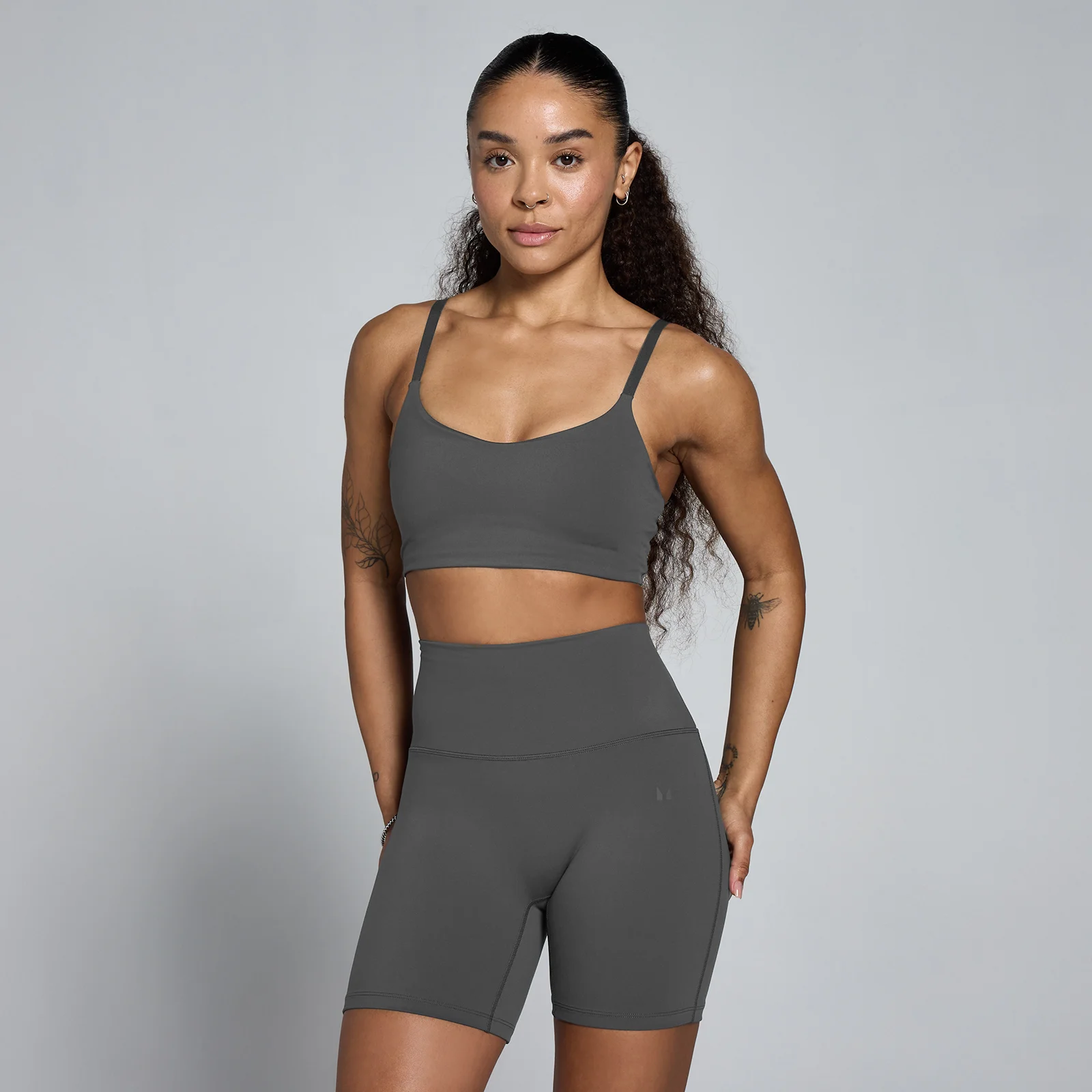 Reggiseno sportivo MP donna Tempo - Grigio scuro - M Immagine 1