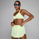 Reggiseno sportivo MP donna Tempo con schiena intrecciata - Lime slavato