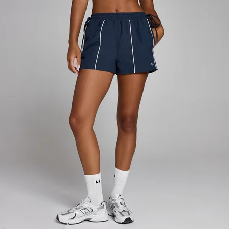Short MP donna Tempo in tessuto con laccetti a contrasto - Blu notte
