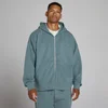 Felpa con cappuccio oversize con zip a 2 vie - Blu futuro