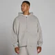 Felpa con cappuccio oversize con zip a 2 vie - Grigio gesso