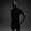 T-shirt senza cuciture MP Hero muscle fit uomo - Nero slavato/verde alpha