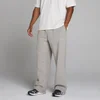 Joggers oversize a gamba dritta - Grigio gesso