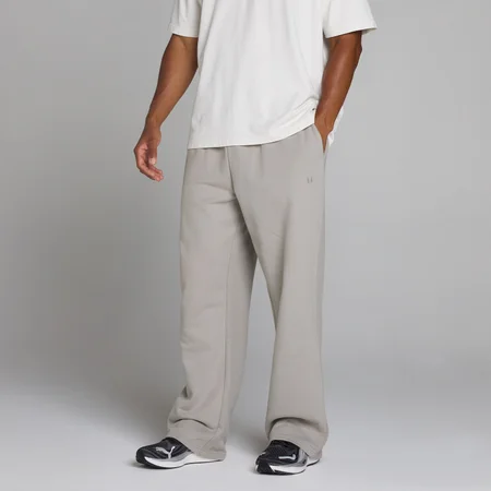 Joggers oversize a gamba dritta - Grigio gesso