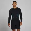 Top a maniche lunghe senza cuciture Lift muscle fit - Nero slavato/Blu power