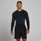 Top a maniche lunghe senza cuciture Lift muscle fit - Nero slavato/Blu power