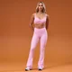 Leggings MP donna Tempo a zampa con arricciatura frontale - Cosmo pink