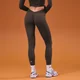 Leggings MP donna Tempo con vita abbassata - Cioccolato