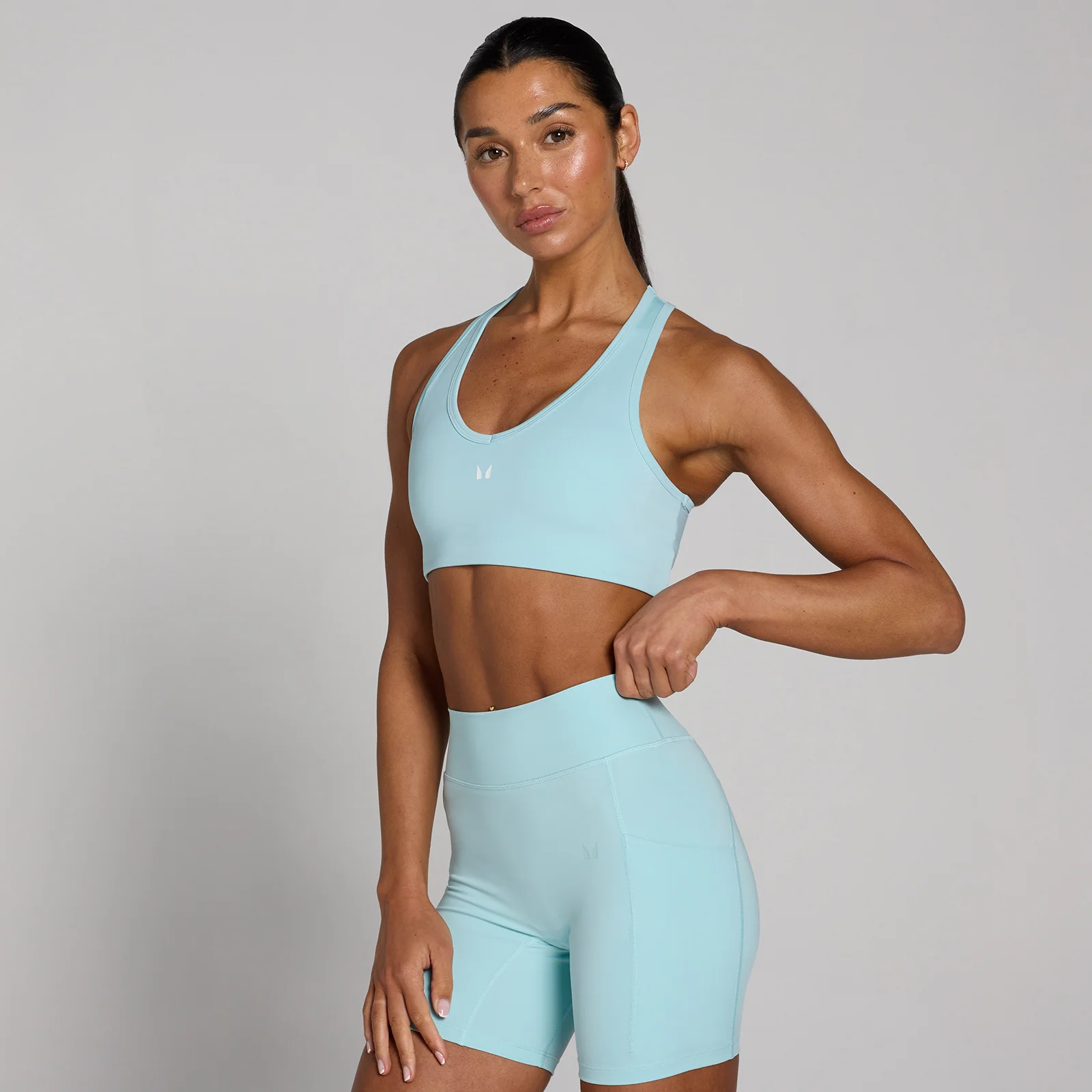 Reggiseno sportivo MP donna training a canotta - Ghiaccio - M Immagine 1