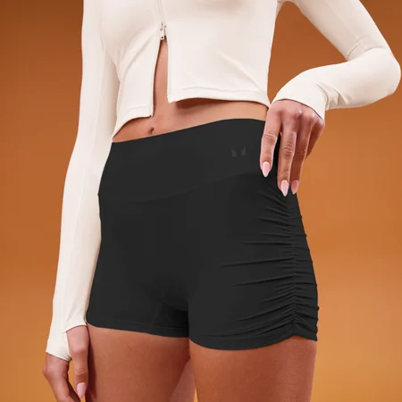 Booty short dettaglio arricciato laterale Tempo MP donna - Nero
