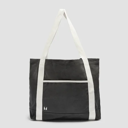Borsa shopper MP in tela a contrasto - Grigio scuro