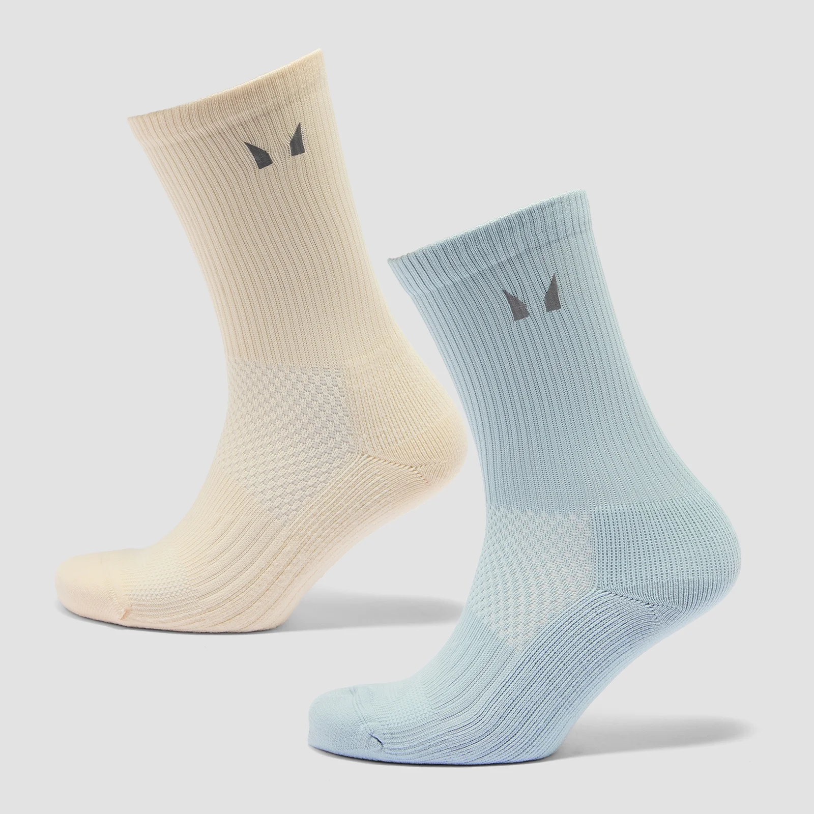 Calze running riflettenti MP (confezione da 2) - Burro/azzurro baby - UK 6-8 Immagine 1