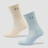 Calze running riflettenti MP (confezione da 2) - Burro/azzurro baby