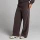 Joggers a gamba dritta in pile MP donna - Cioccolato