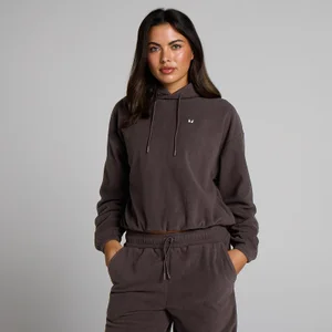 Felpa con cappuccio in pile MP donna - Cioccolato - Size XS