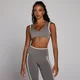 Reggiseno sportivo MP donna Velocity a doppio strato con contrasto - Grigio cenere