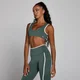Reggiseno sportivo MP donna Velocity a doppio strato con contrasto - Verde nuvola