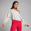 MP Donna Off The Shoulder Felpa - Grigio melange