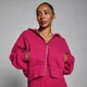 Felpa con cappuccio e zip MP donna lifestyle - Bacca intensa