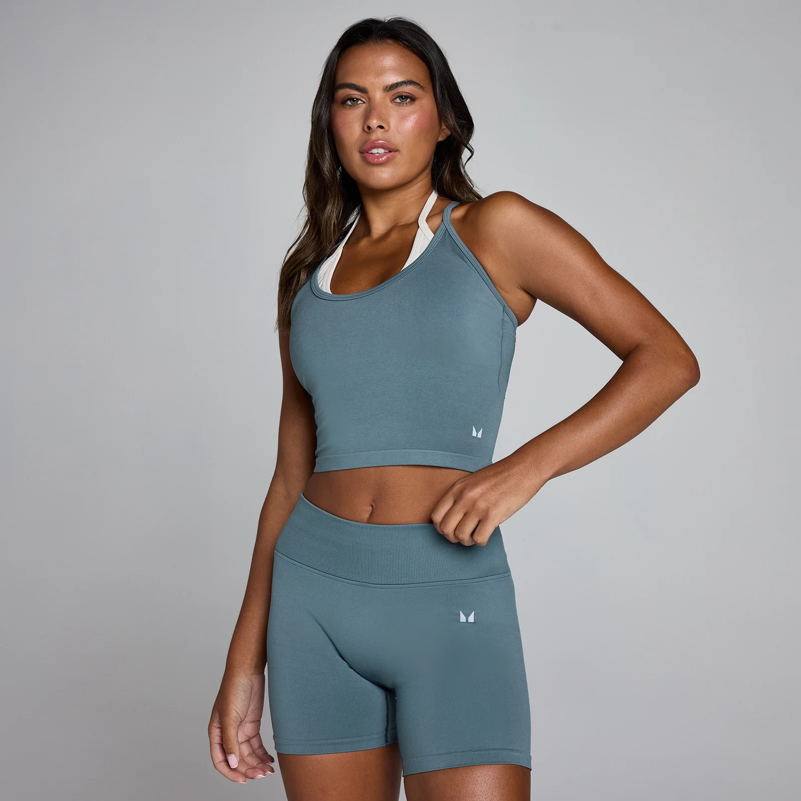 Canotta layered MP donna senza cuciture - Ardesia mezzanotte - XS Immagine 1