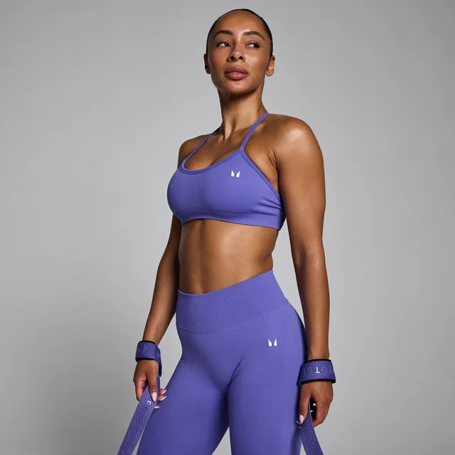 Reggiseno sportivo MP donna Lift senza cuciture con spalline - Indaco intenso