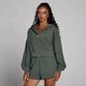 Felpa con cappuccio e zip MP donna lifestyle - Verde nuvola