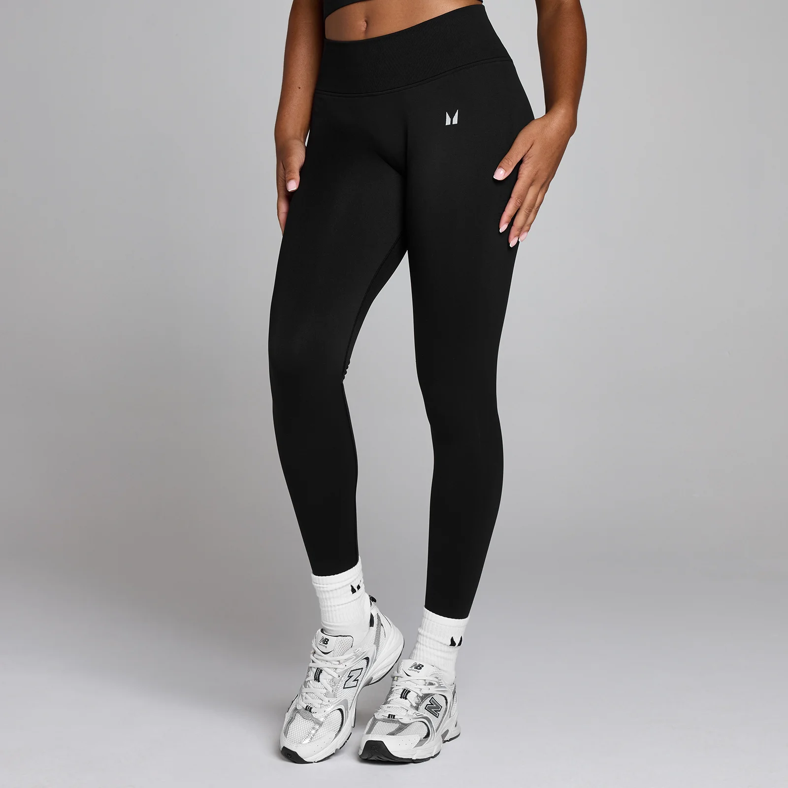 Leggings donna MP senza cuciture con effetto scrunch invisibile - Nero slavato - S Immagine 1