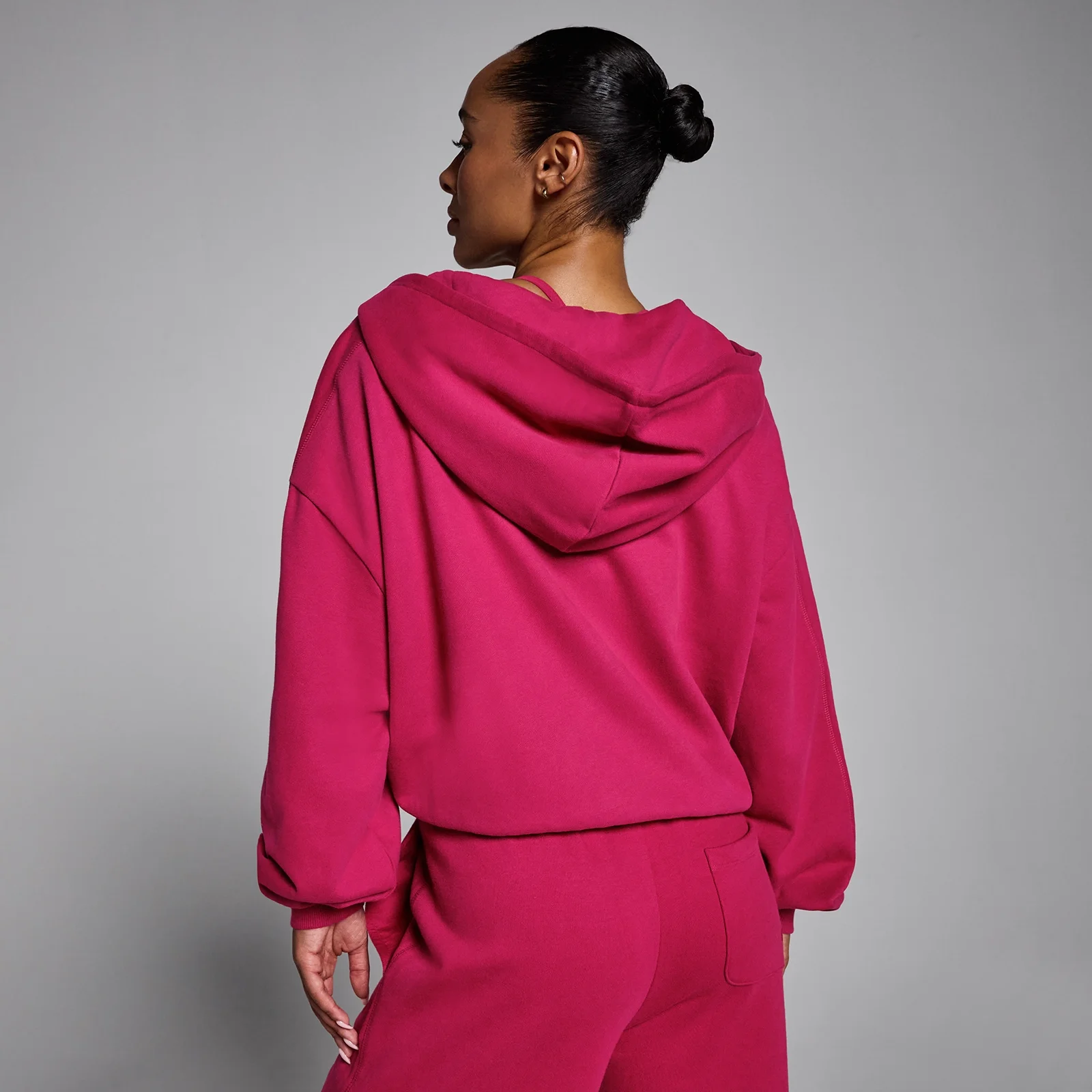 Felpa con cappuccio e zip MP donna lifestyle - Bacca intensa - S Immagine 2