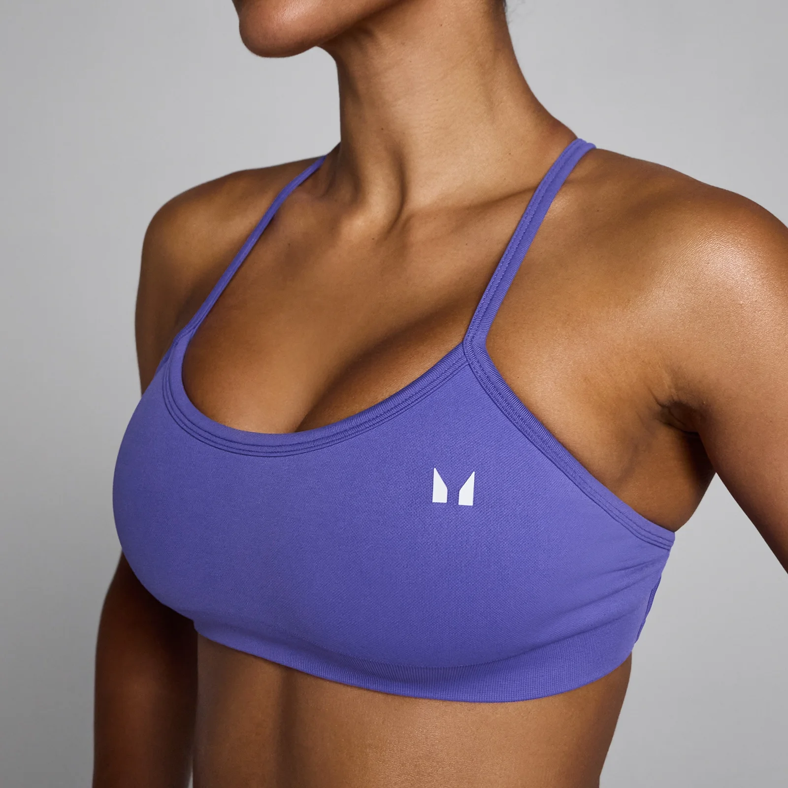 Reggiseno sportivo MP donna Lift senza cuciture con spalline - Indaco intenso - S Immagine 4