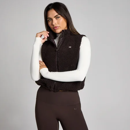Gilet corto Borg MP donna - Cioccolato