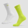 Calze da running MP Move Club (confezione da 2) - Verde fluo/bianco