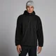 Felpa con cappuccio MP uomo in pile con zip a 1/4 - Nero