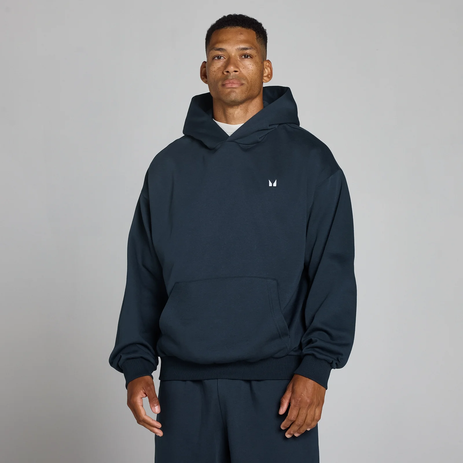 Felpa con cappuccio oversize MP uomo Rest Day - Blu navy scuro - L Immagine 1